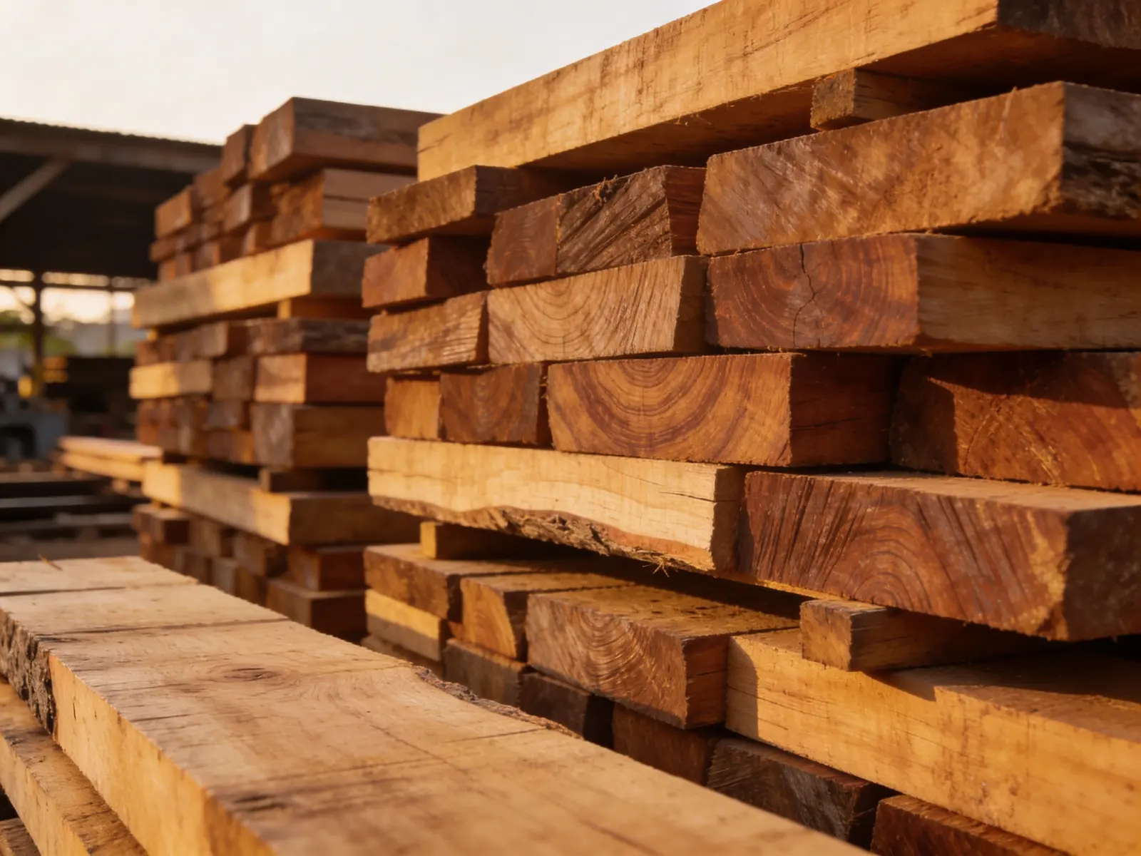Timber loaded for transport